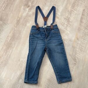 Kids Blue Denim Overalls with Suspenders